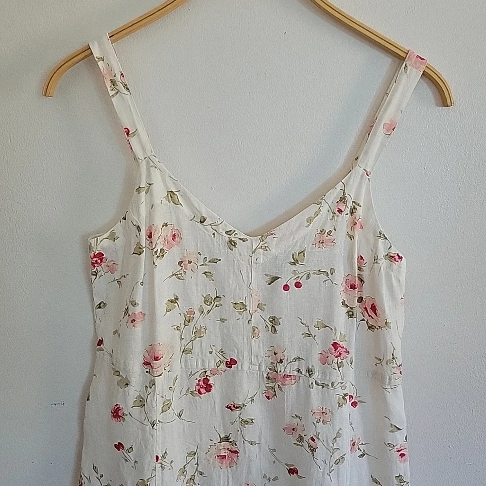 Cut Loose Midi‎ Dress Medium Sleeveless Beachy Boho Cottagecore Feminine Summer